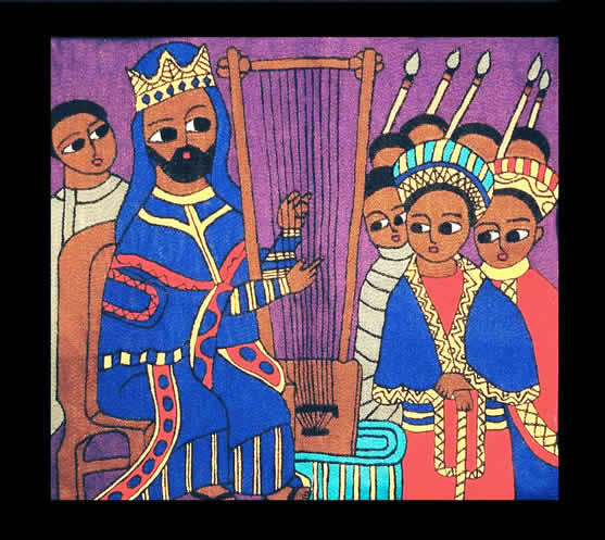 King David, Ethiopian Jewish Embroidery, NACOEJ dans immagini sacre IMG41_JPG